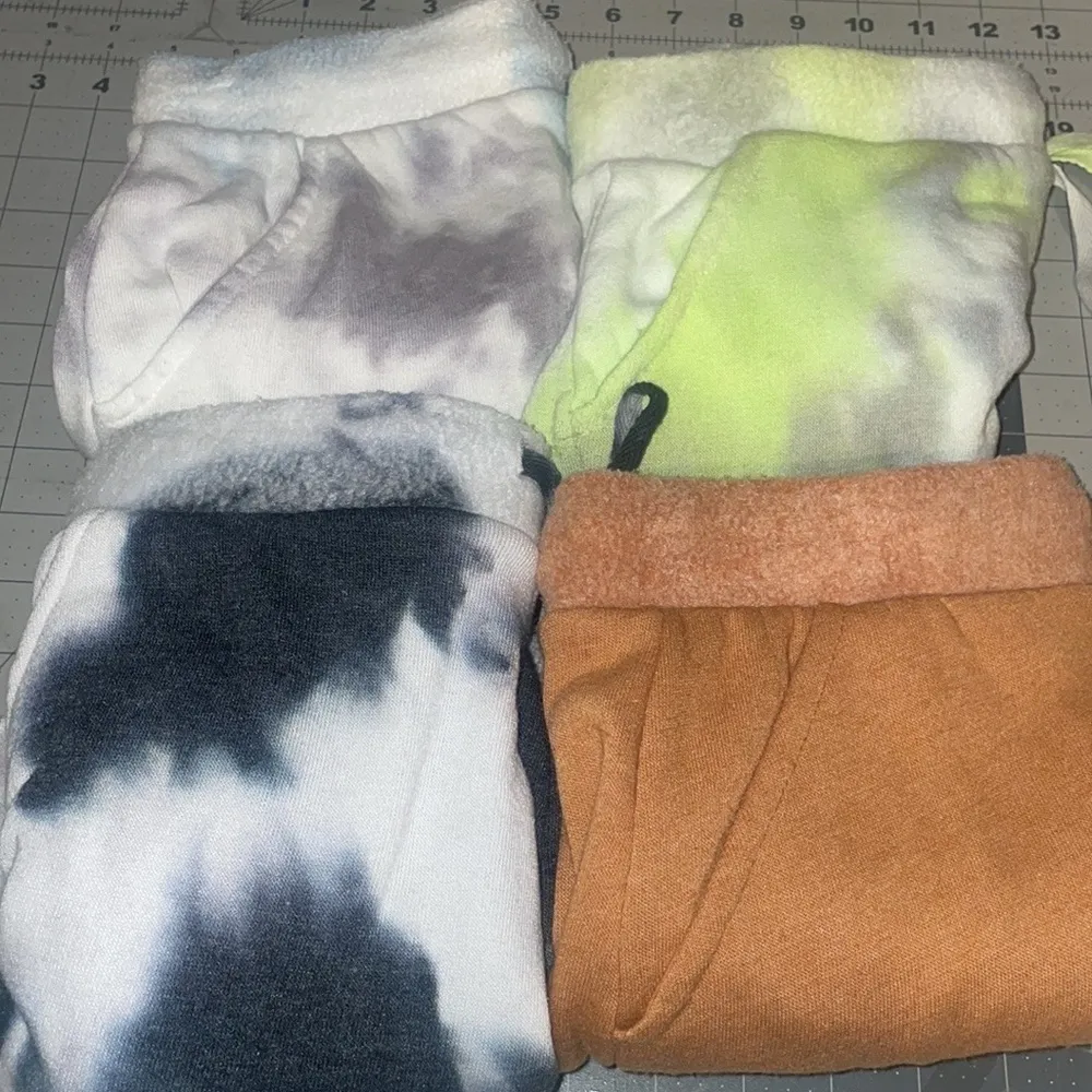 NEW Free People Boho Green, Gray & White Tye Dye Kelly Terry Shorts - Image 9