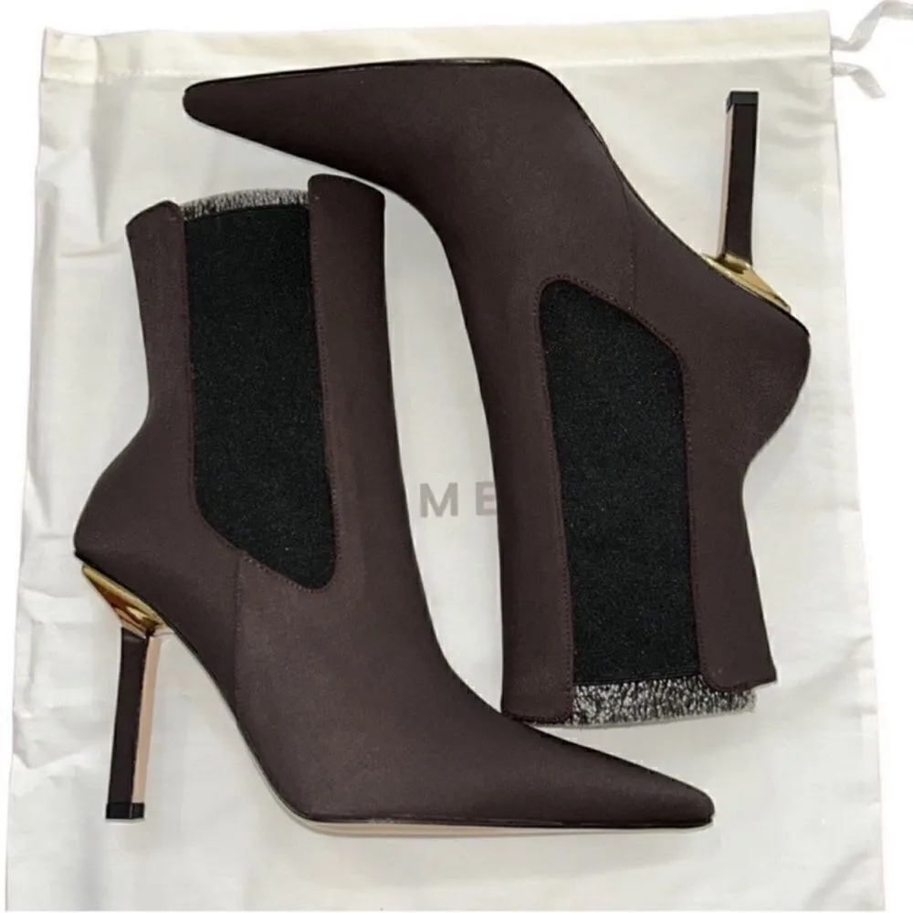 Good American  Chocolate Brown Ankle Boots(Size 9) - Image 11