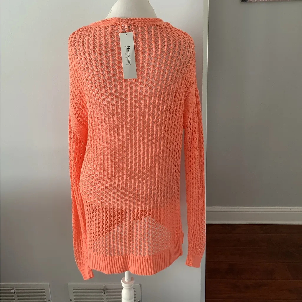 Nice crochet tunic top 🧡🧡🧡 Orange Size L - Image 2