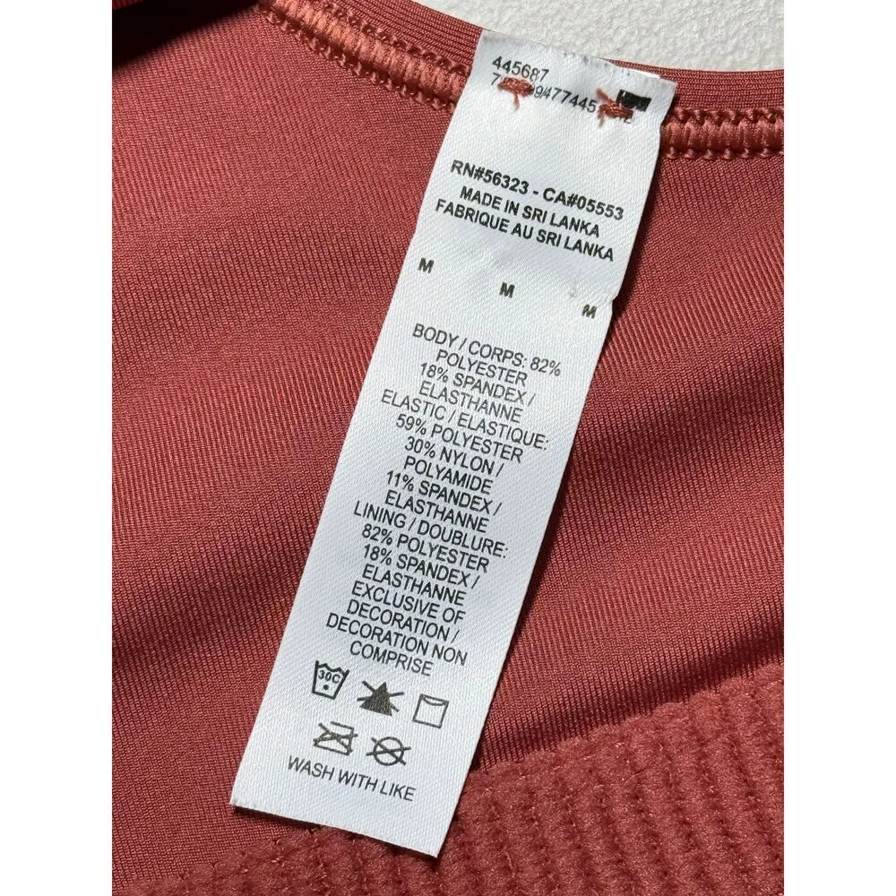 Womens Nike 445687 Coral Pink Orange Red Polyester Racerback Sports Bra Size M - Image 4