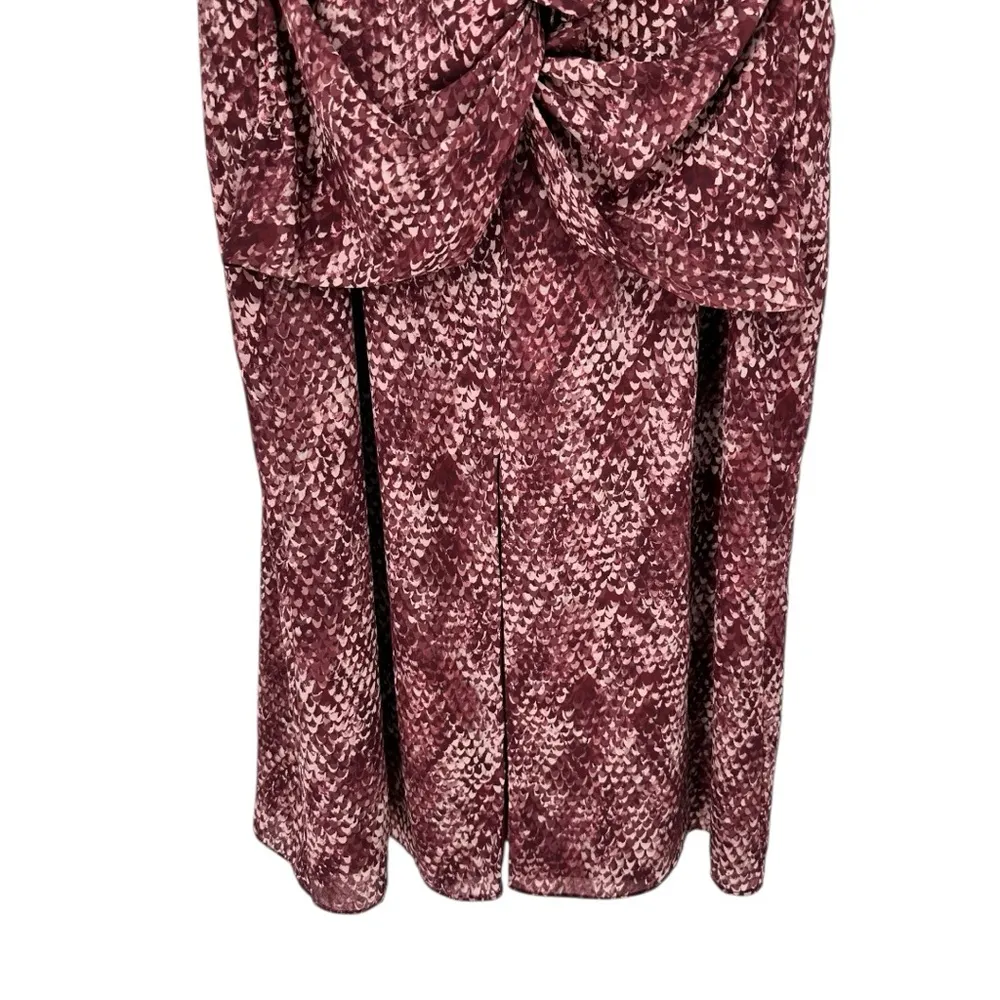 Fame & Partners The Snake Print Bella V Neck size 14 Midi Dress Low V Back - Image 5