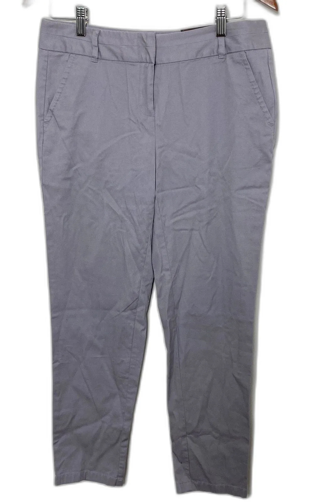 NWT Victor Alfaro Grey Cotton Blend Slim Ankle Pants Lightweight Work Slacks 6 - Image 1