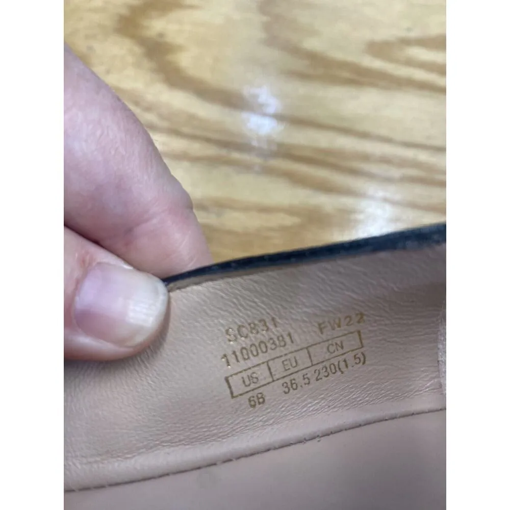 Stuart Weitzman Flats Women's 6 B Black Leather Slip On Low Top Almond Toe S17 - Image 7