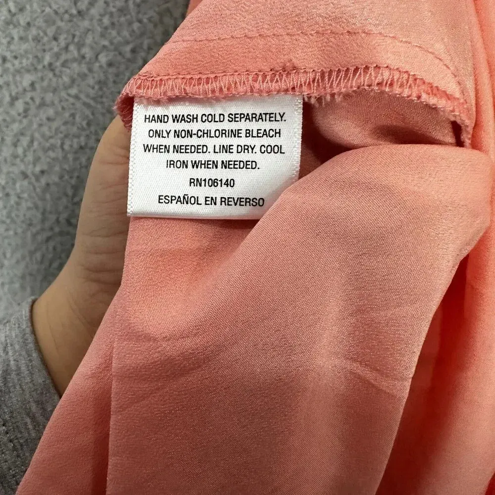 Bar III dress women small pink peach pleated crop top double layer mini feminine - Image 6