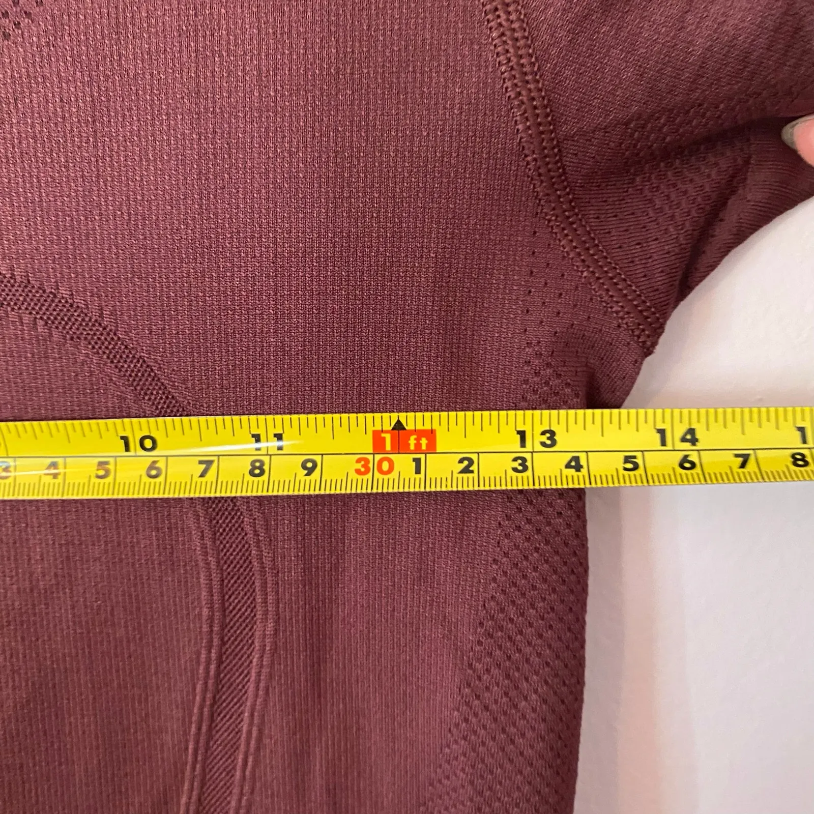 Lululemon Maroon Purple Swiftly Tech Short Sleeve Shirt Athleisure Women size 4 - Image 8