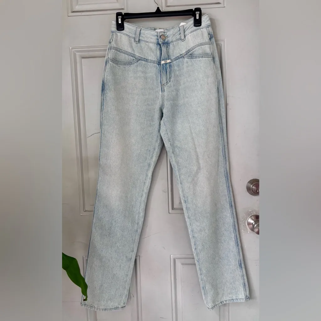 CLOSED Pedal Pusher Jeans Womens 28 Light Blue Stretch Denim Made In Italy High - Image 2