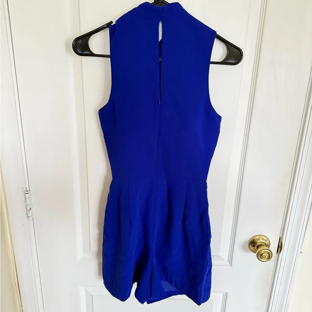 Amanda Uprichard Royal Blue Wrap Style Romper - Image 5