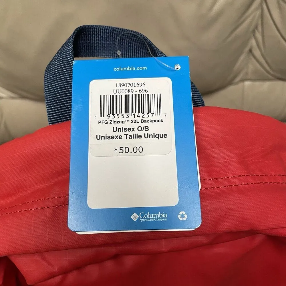 Columbia Unisex PFG PHG Zigzag 22L Backpack Multi One Size Red Blue NEW - Image 12