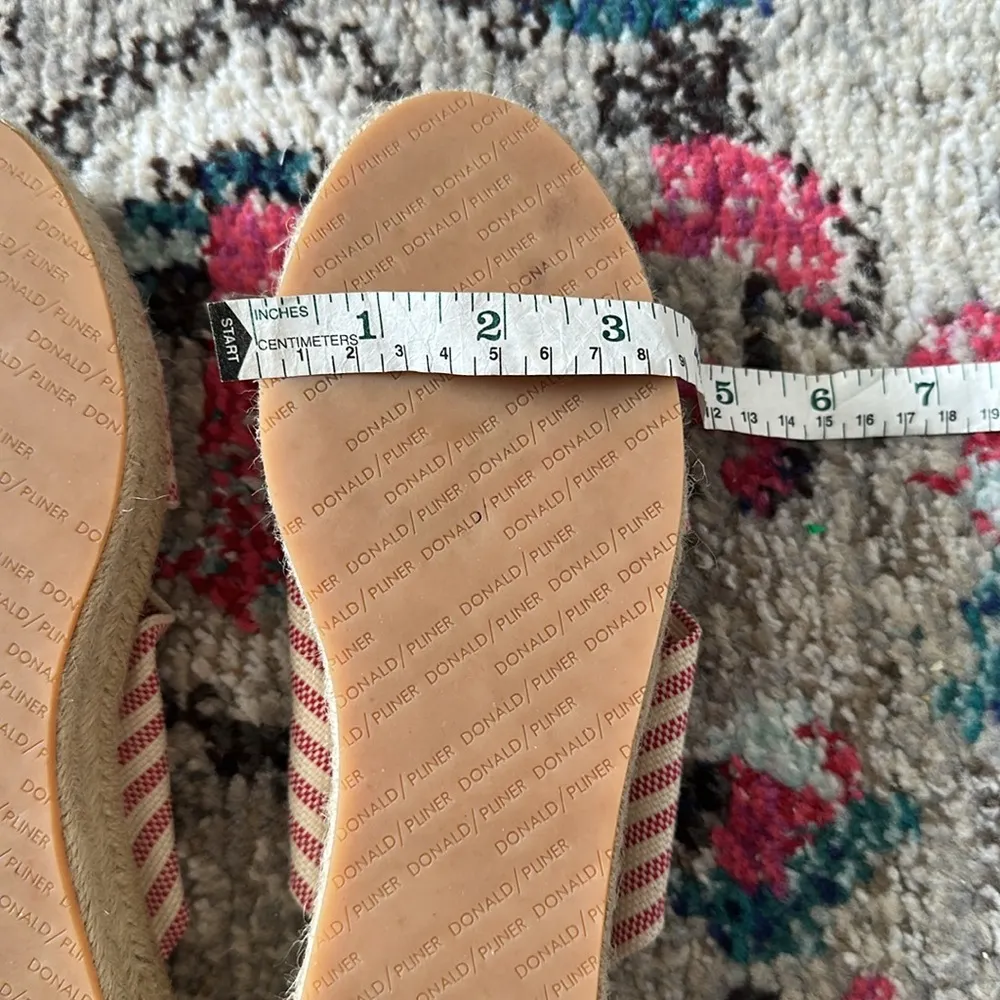 DONALD PLINER CHATCHA ESPADRILLE RASPBERRY WHITE SANDAL PLATFORMS SANDAL SHOES Pink Size 8 - Image 7