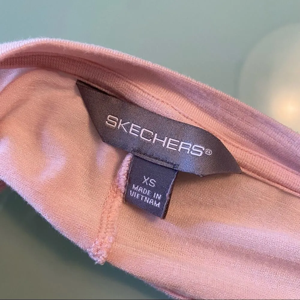 SKECHERS Womens Athleisure GoRun Long Sleeve Open Back Workout Top Pink XS - Image 9