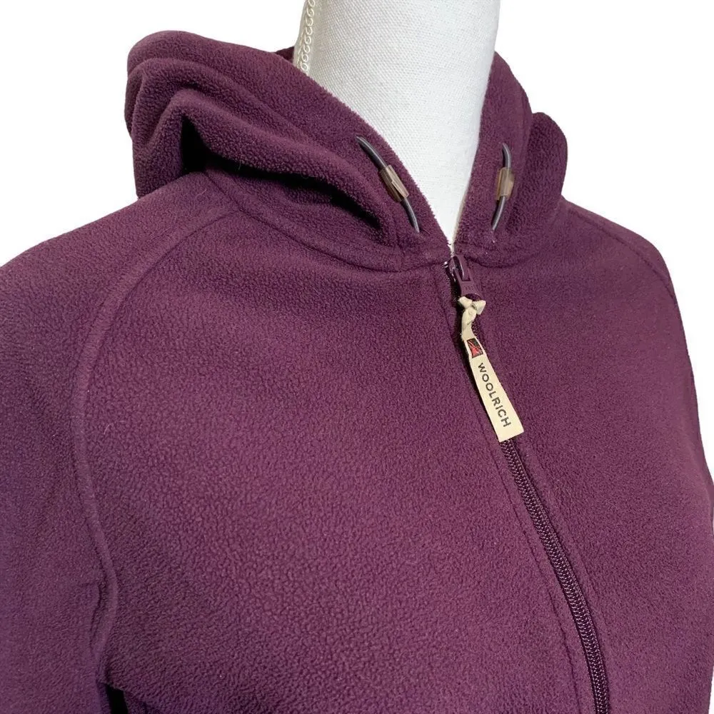 WOMEN’S 𝅺Woolrich purple fleece quarter zip hoodie - Image 3