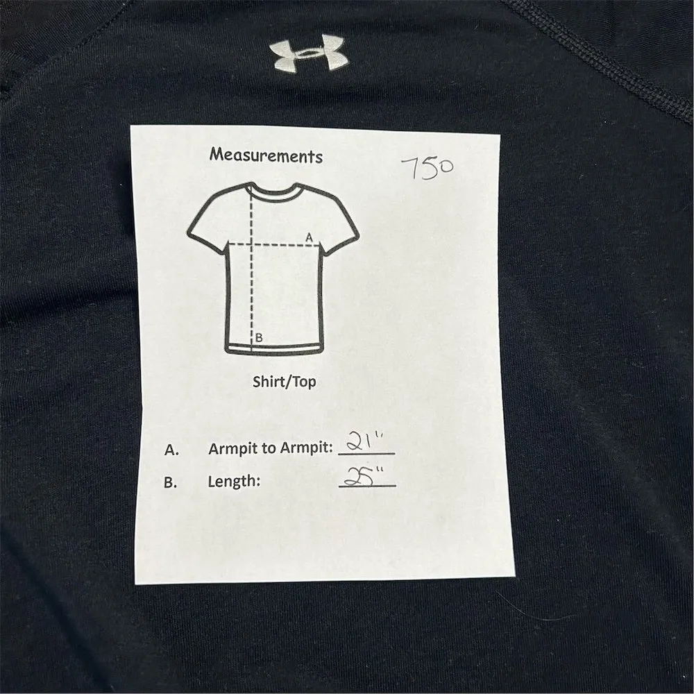 Under Armour Women's Black V-Neck Short Sleeve T-Shirt Size L - Image 7