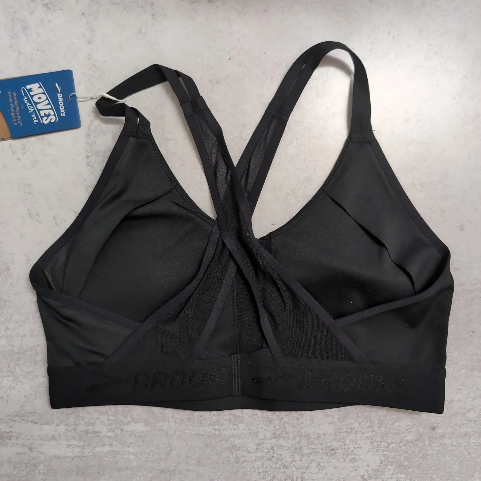 Brooks Black Drive Plunge Run Bra 2.0 High Impact Support L - Image 4