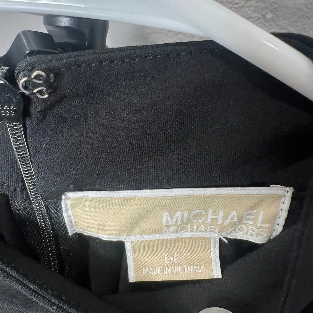 Michael Kors Black Sleeveless High Neck Embroidered Halter Top - Image 9