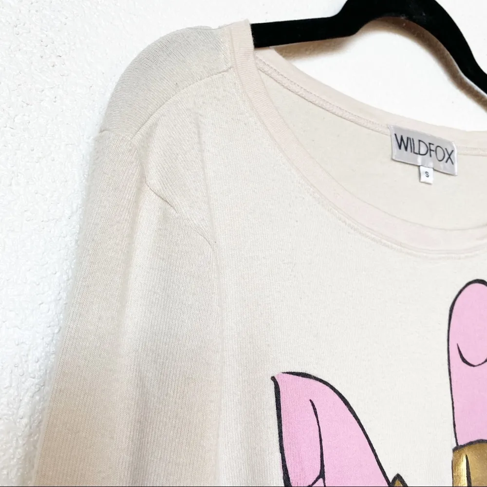 Wildfox Brigitte Lipstick Baggy Beach Sweatshirt Size Small - Image 4