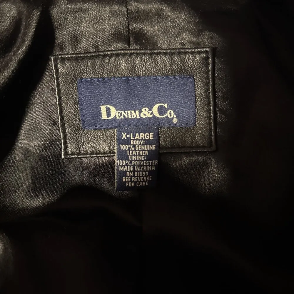 denim&co leather blazer - Image 4