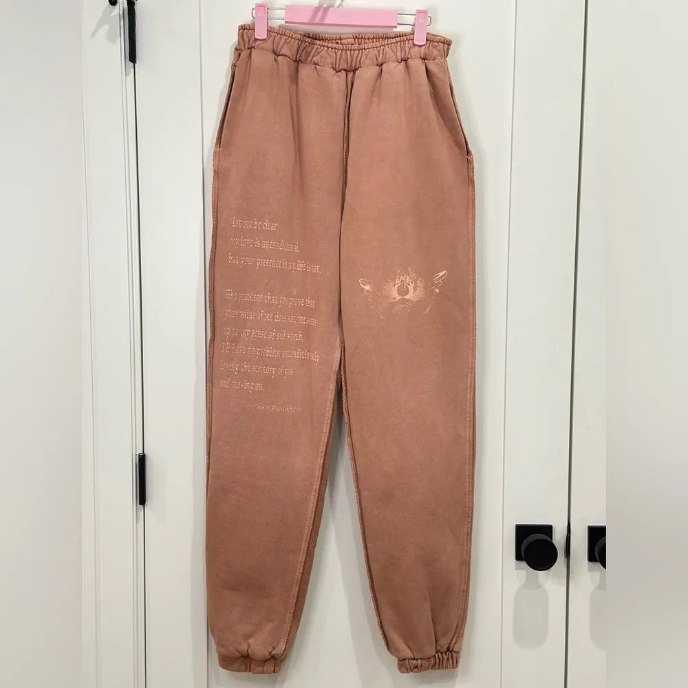 Boys Lie X Ariel Caught Blushing Ombré Sweatpants Pink Angel Wings Large Lounge - Image 6