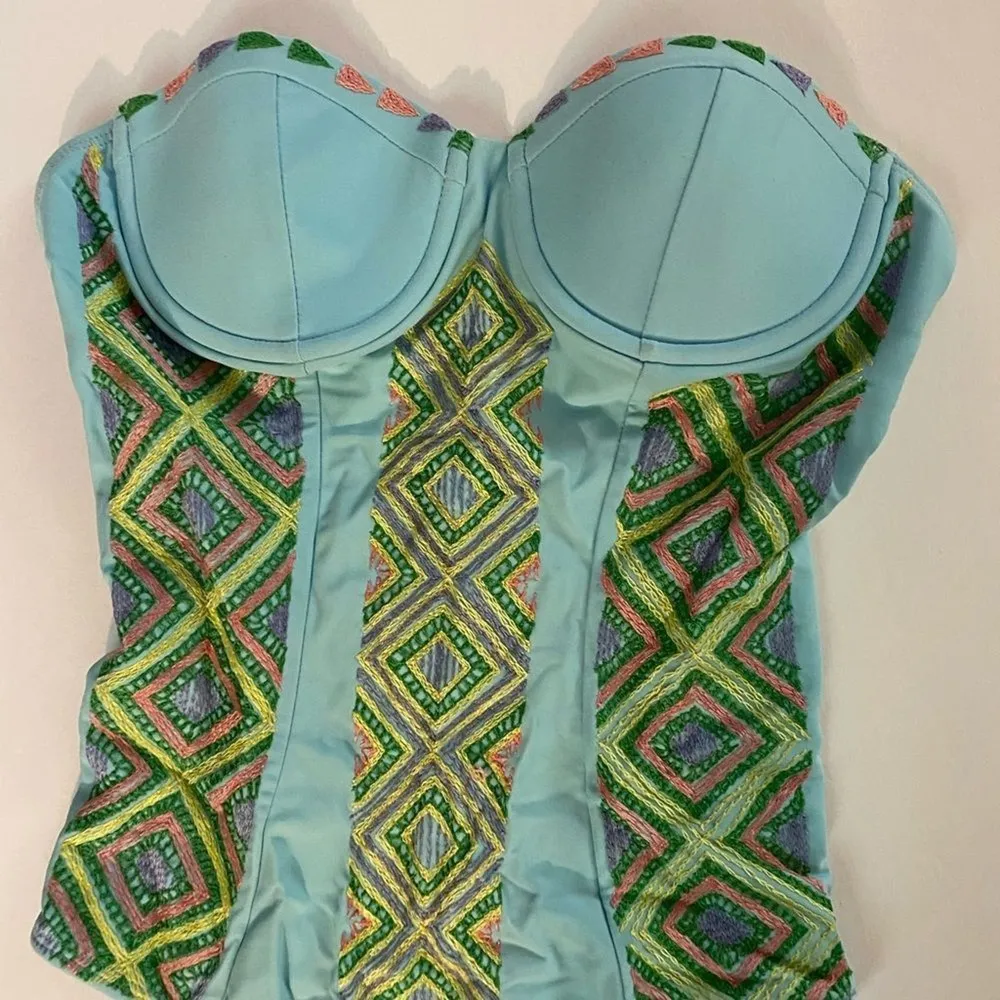 Beach Riot‎ Embroidered One Piece Bathing Suit - Image 2