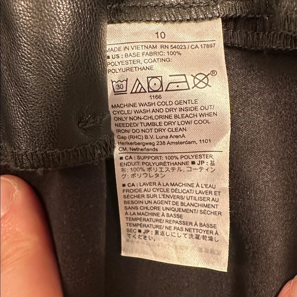 Banana Republic faux Leather Jumpsuit Black 10 - Image 10