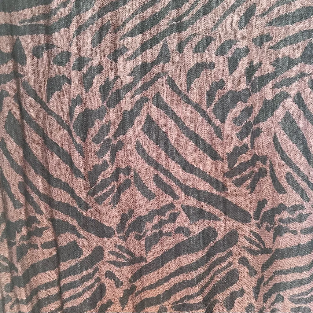 Black and Brown Zebra Animal Print Scarf - Image 3