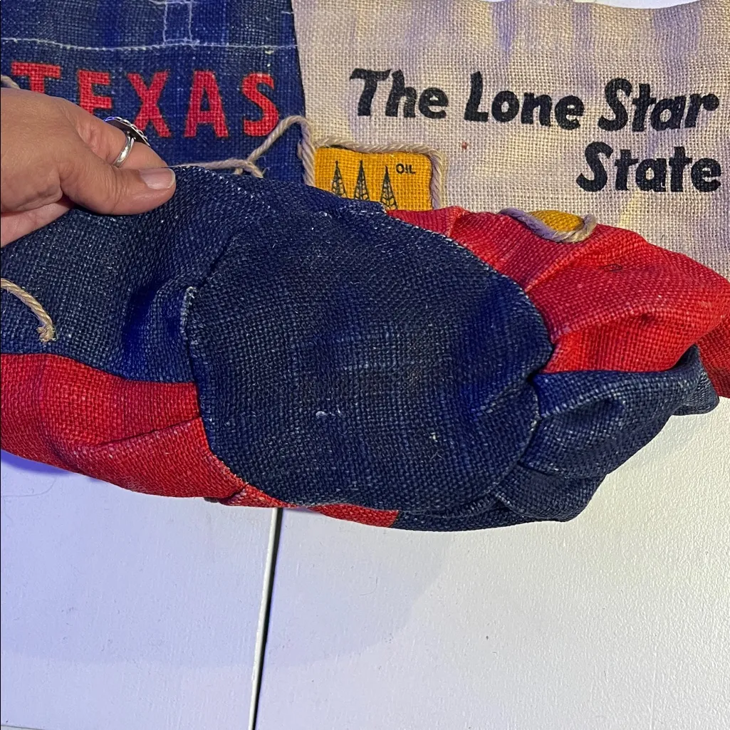 Texas burlap tote bag Tan - Image 10