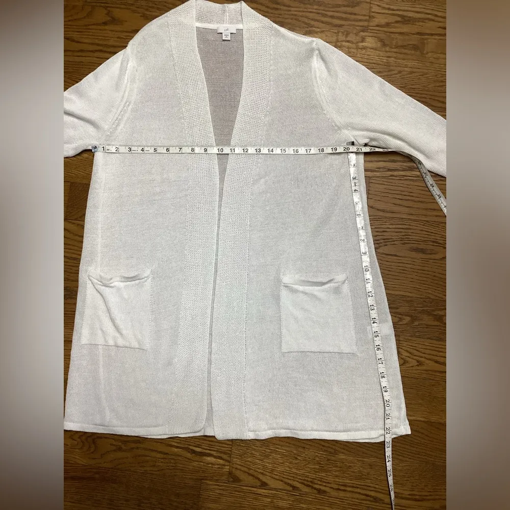 J.jill open front cardigan. White. XL Petite White Size undefined - Image 4