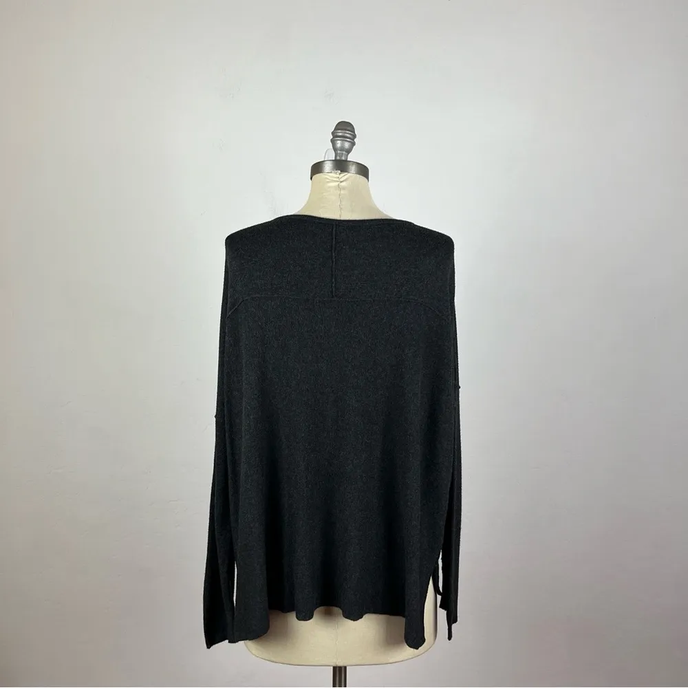 Eileen Fisher Grey Viscose Blend Long Sleeve - Image 4