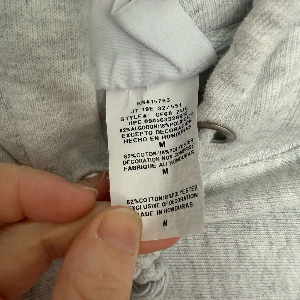 Urban Outfitters Champion Women’s Medium Grey Pink Logo Reverse Weave Hoodie - Image 2