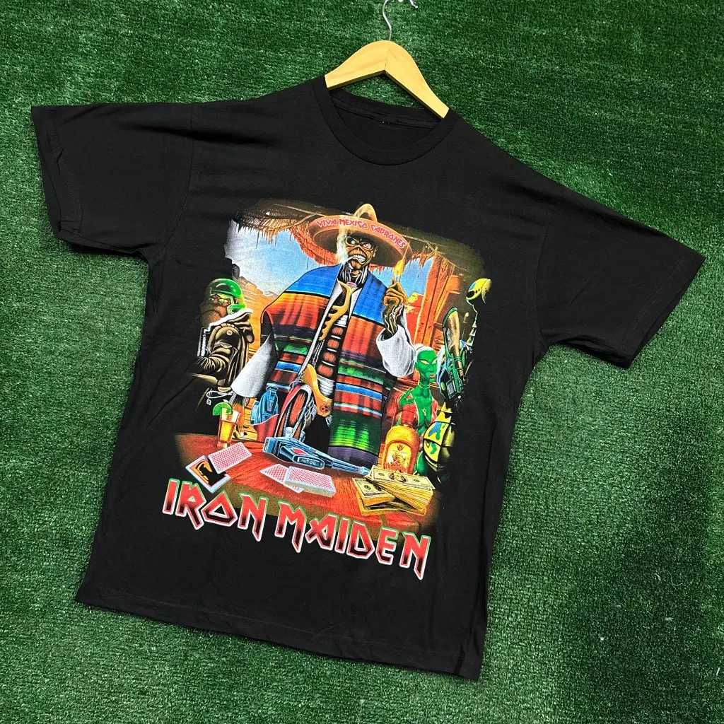 Iron Maiden Somewhere Back In Time Mexico Heavy Metal Band T-Shirt Size large - Image 3