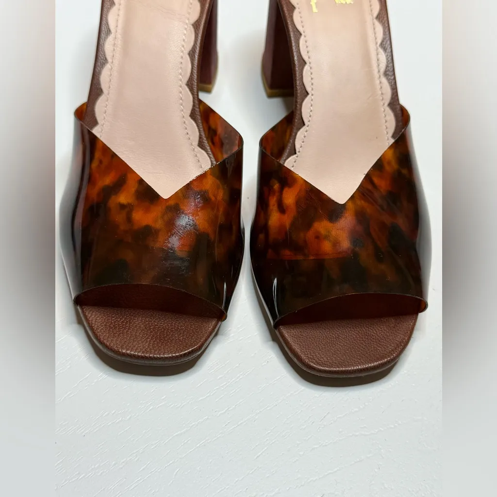 Mules Hannah Tortoiseshell de Miss L Fire Block Mules Brown Size 7.5 - Image 3