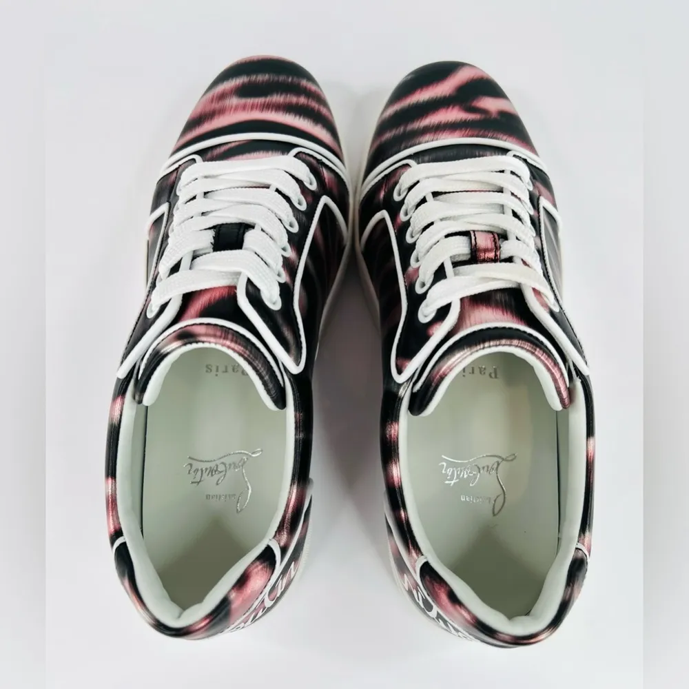 Christian Louboutin Fun Vieira Orlato Flat Metallic Pink Women Sneakers EU 39 - Image 9