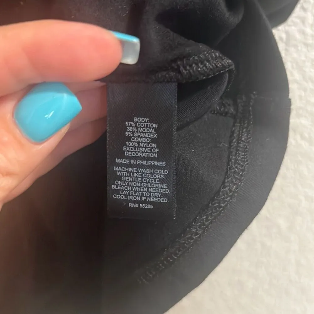 ✨EXPRESS Women's Crochet Lace Trim Black Sz Medium Top Blouse✨ - Image 7