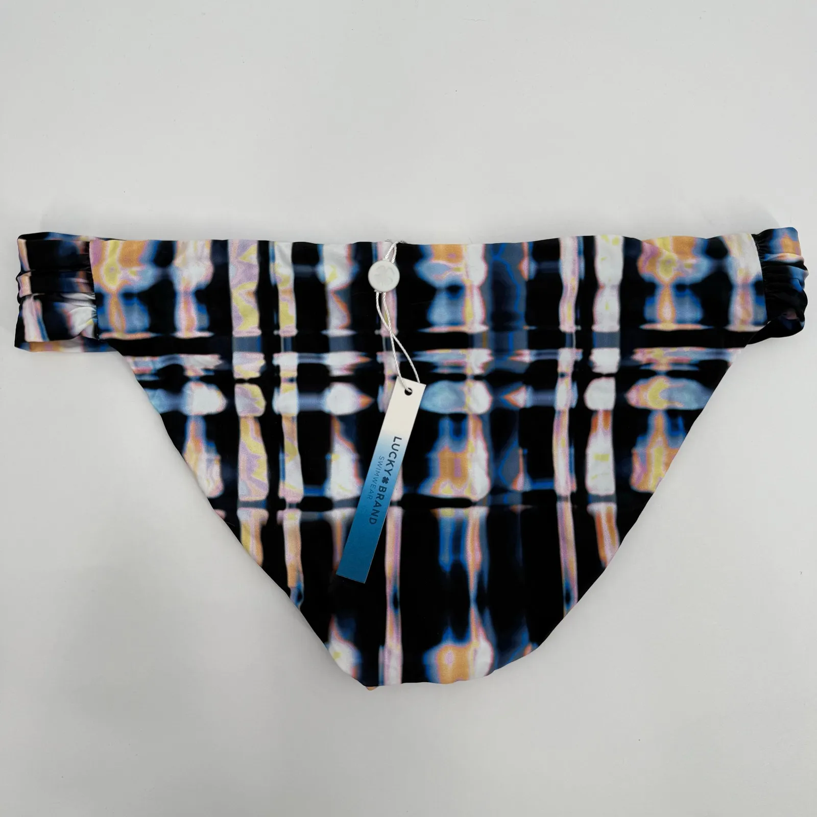 LUCKY BRAND Bikini Bottoms Size Medium NWT Canyon Shirred Hipster Swim Tie Dye - Image 3