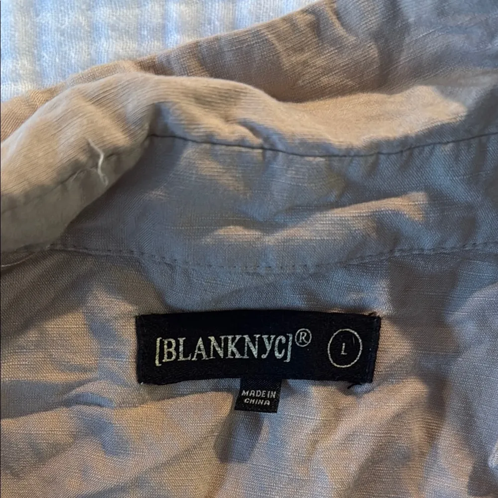 Blank NYC Tan Jumpsuit with Short Sleeves and Defined Waist - Image 2