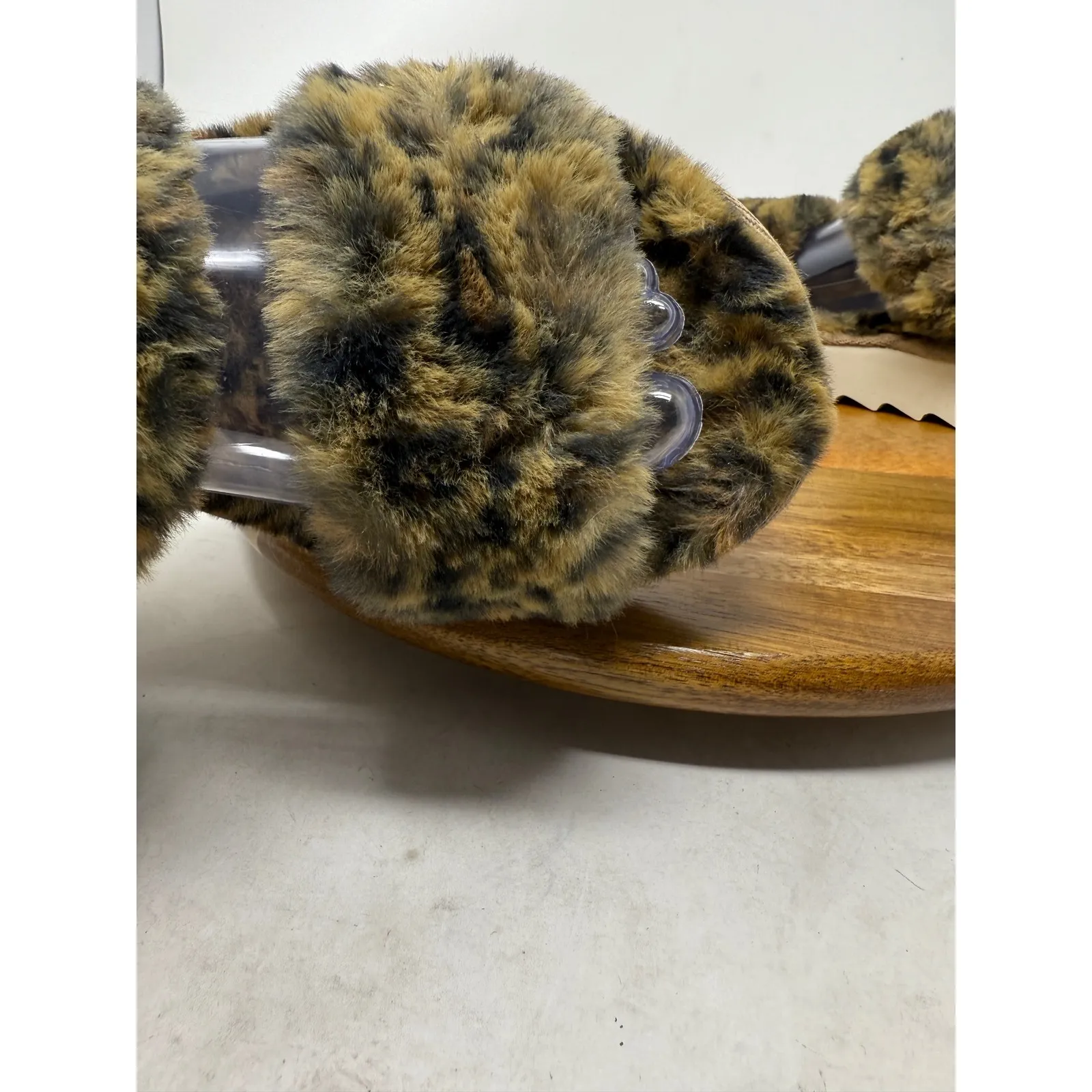 Koolaburra by UGG Leopard Print Faux Fur Criss Cross Slide Platform Sandals 7 - Image 7