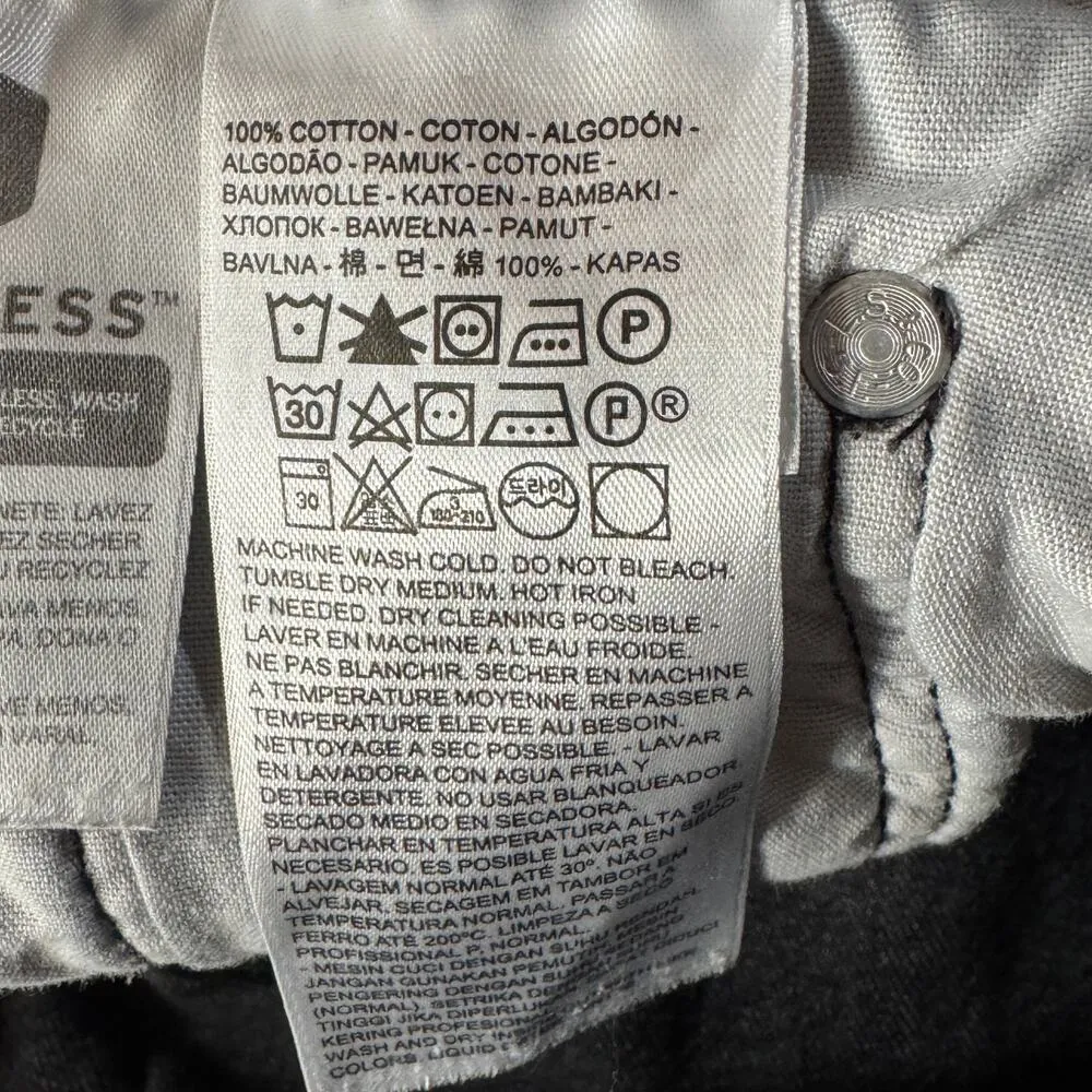 Levi’s 501 SZ W27 Jean Shorts Button-Fly Mid-Rise Frayed Hems Pockets Black Wash - Image 5