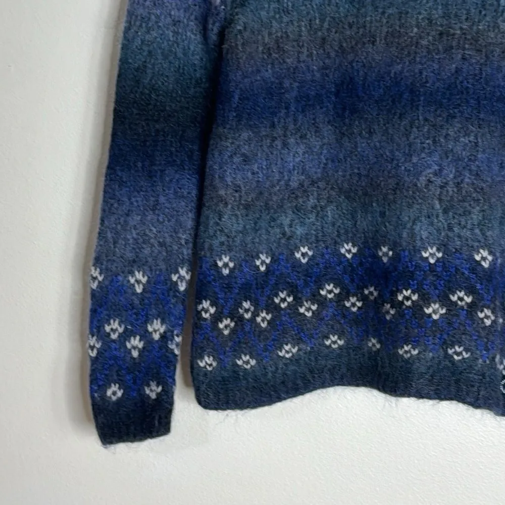 Barbour ladies mohair wool blend pullover fair isle style sweater size small - Image 3