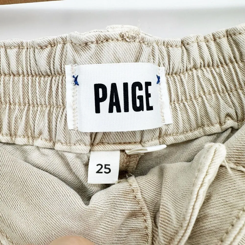 Paige Christy Chino Jogger Pants Drawstring in Faded Beige Wash Women's 25 - Image 6