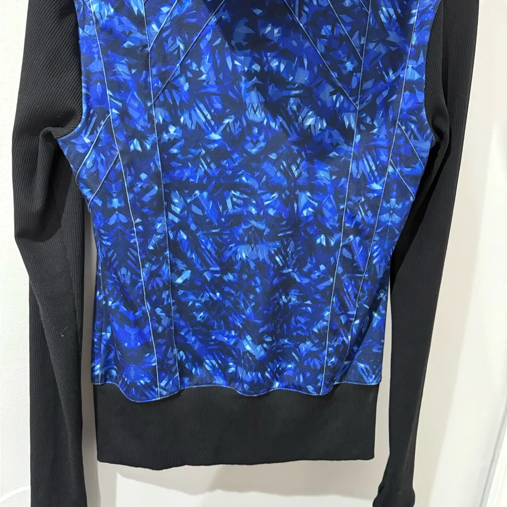 Alo‎ Yoga Jacket Blue And Black Size Small Hoodie Full Zip Athletic T - Image 7