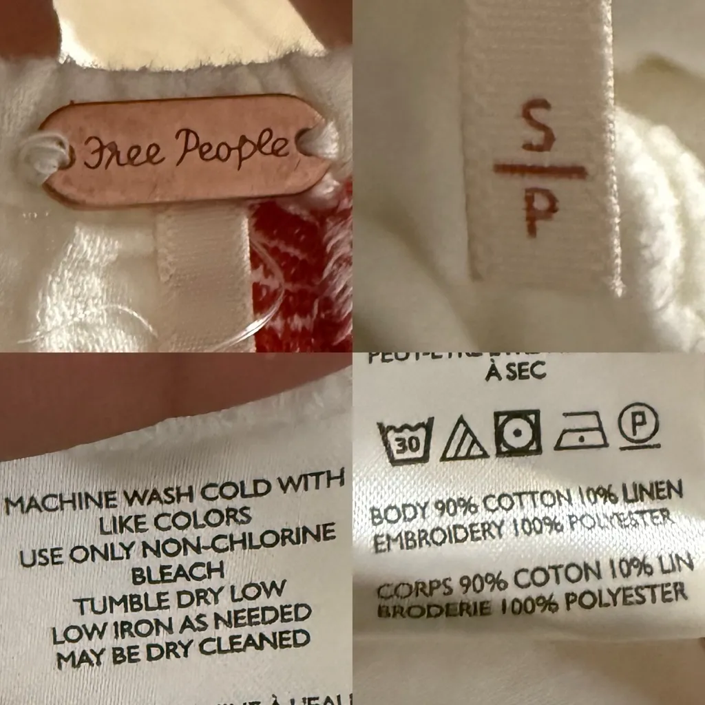 NEW Free People Womens Dress Emory Embroidered Midi Square Neck Size Small - Image 12