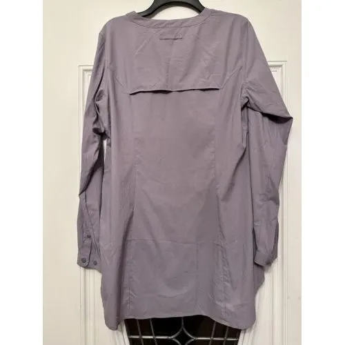 Duluth Trading Co Vented Rolltab‎ Slvs Shirt Dress Purple Women's Sz M Outdoors Size M - Image 4