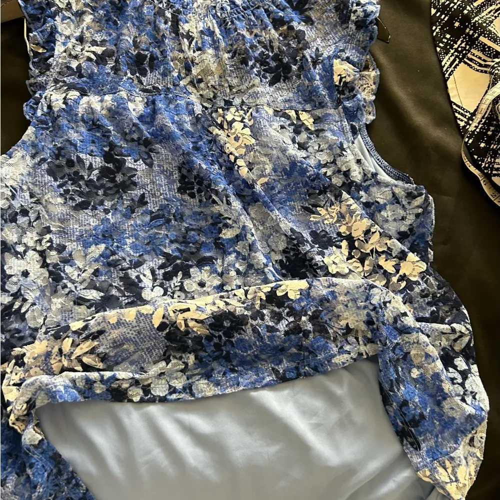 Adrienne Vittadini Blue Sleeveless Tank Top XL - Image 6