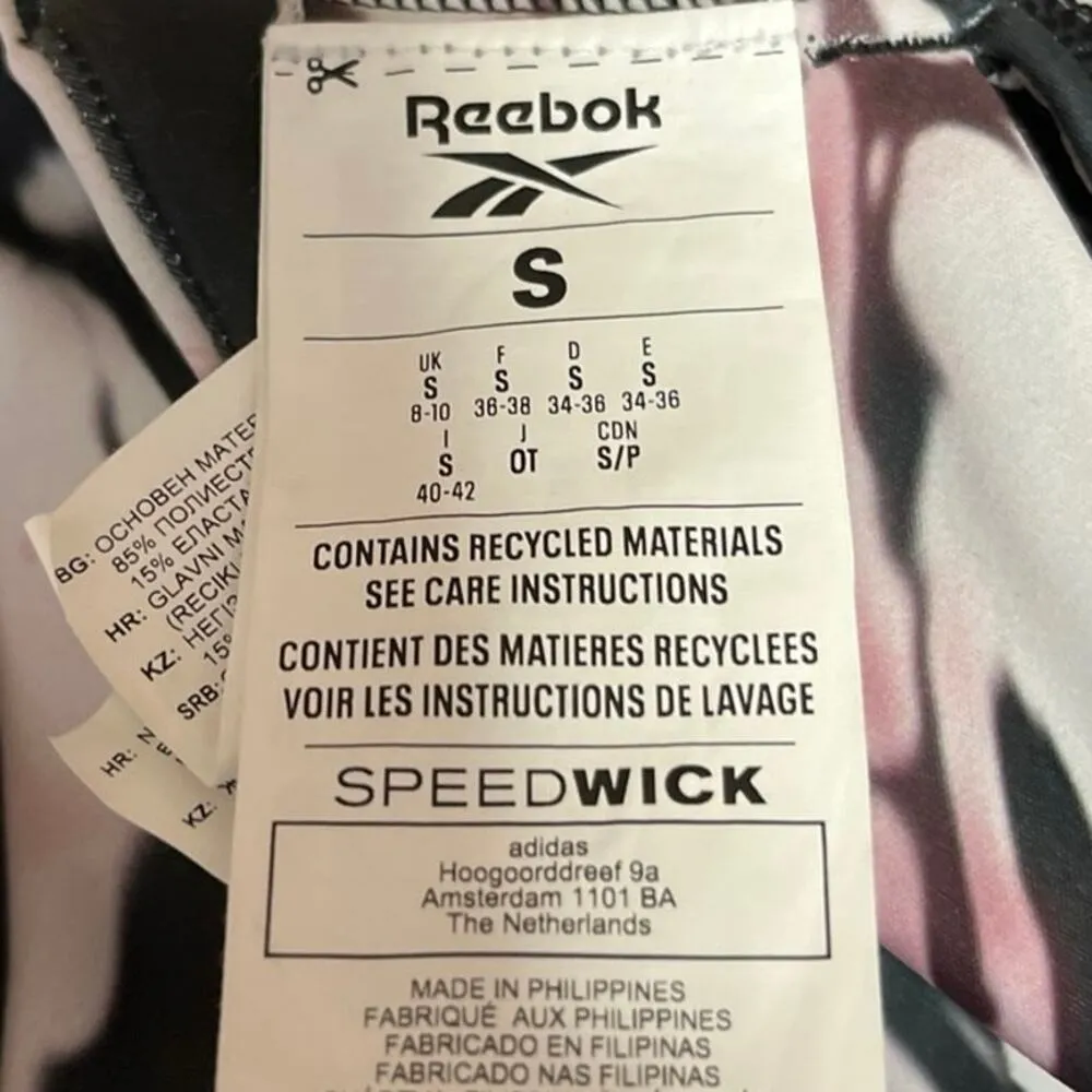 Reebok x Ba&Sh Railey Multicolor Scoop Neck Cross Back Activewear Sports Bra S - Image 3