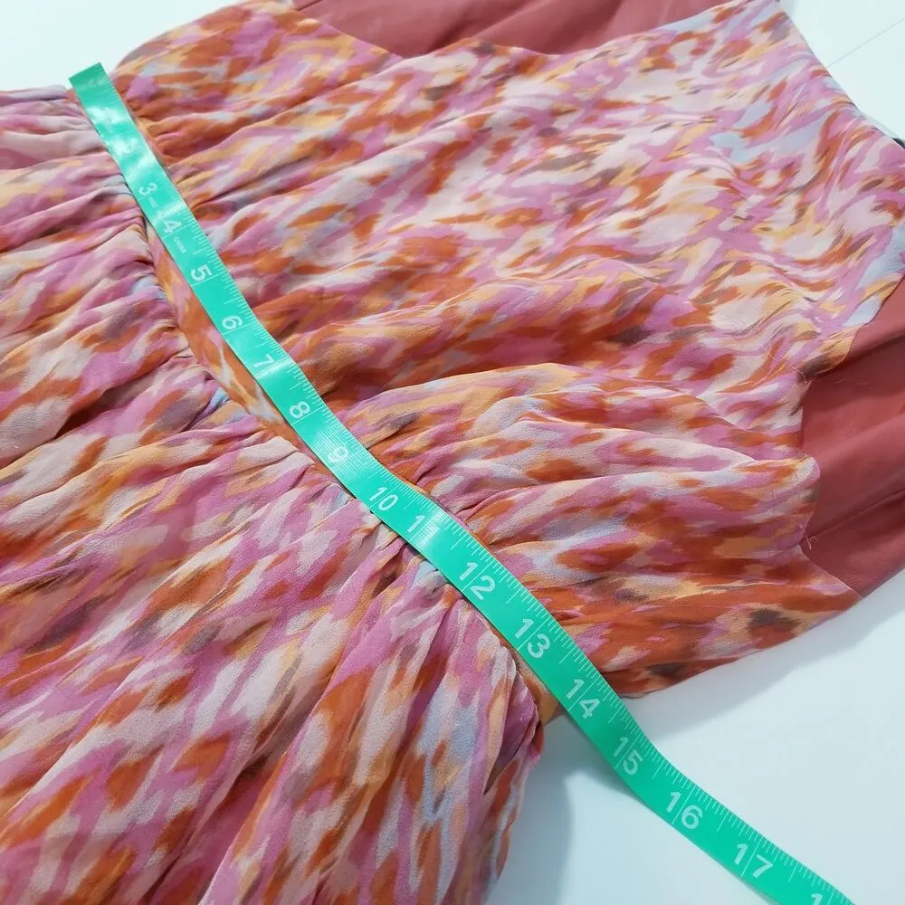 Hunter Dixon New York Vegan Leather Trim Dress Orange - Image 5