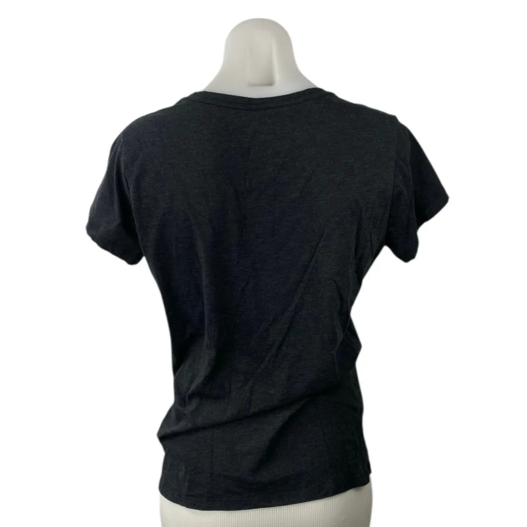 Columbia Women's Black Crewneck Short Sleeve Graphic Casual Tee T-shirt Top Sz L - Image 4