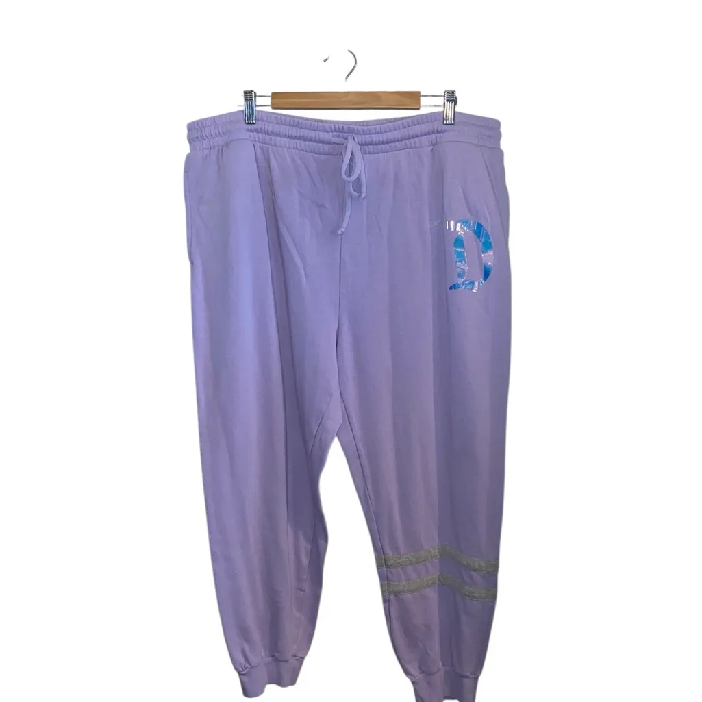 Disney Parks Most Magical Place On Earth Hoodie Holographic Purple sweatsuit Size 3X - Image 5