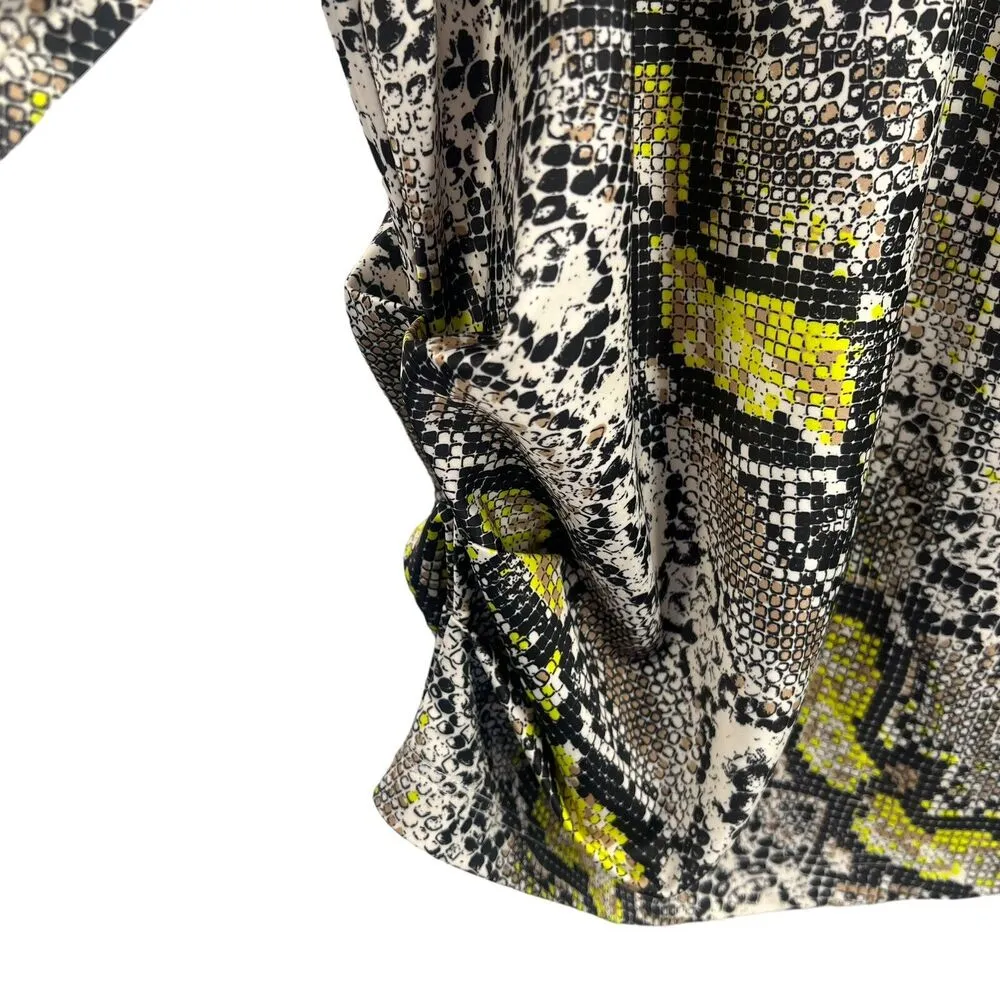 Universal Standard Lucian Snake Skin Yellow Black Top Small 14/16 New - Image 3