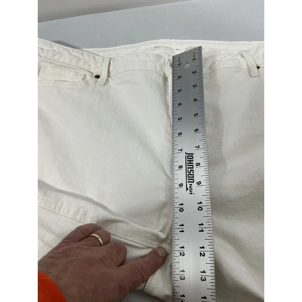 Womans Excellent Condition Old Navy Kicker Boot Cut White Crop Jeans 20 0121/P-3 - Image 6