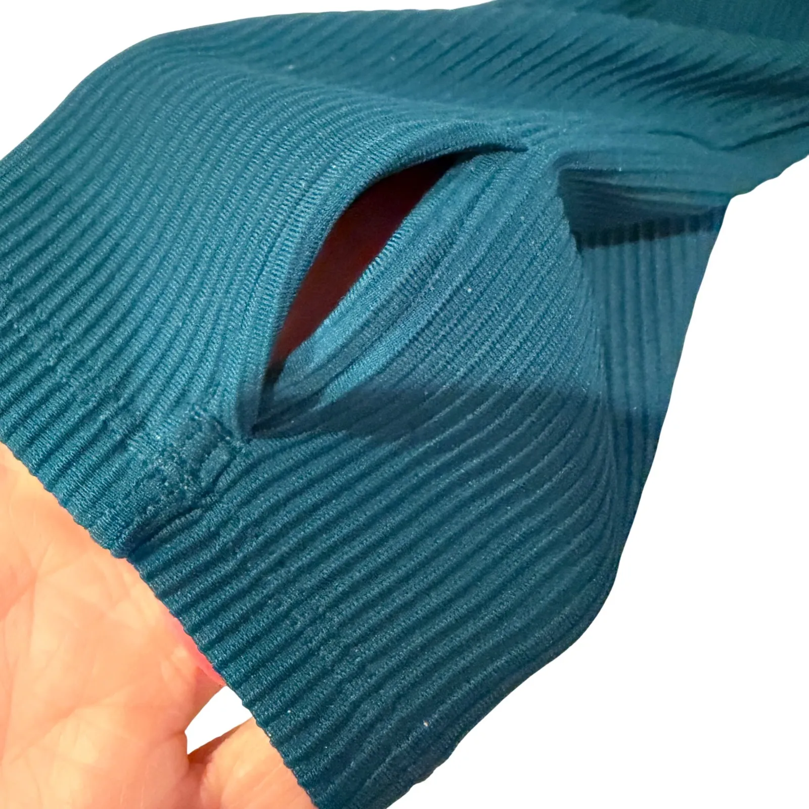 Athleta Salutation Jacket II Ribbed Full Zip Women's Teal 1X Activewear Yoga - Image 8