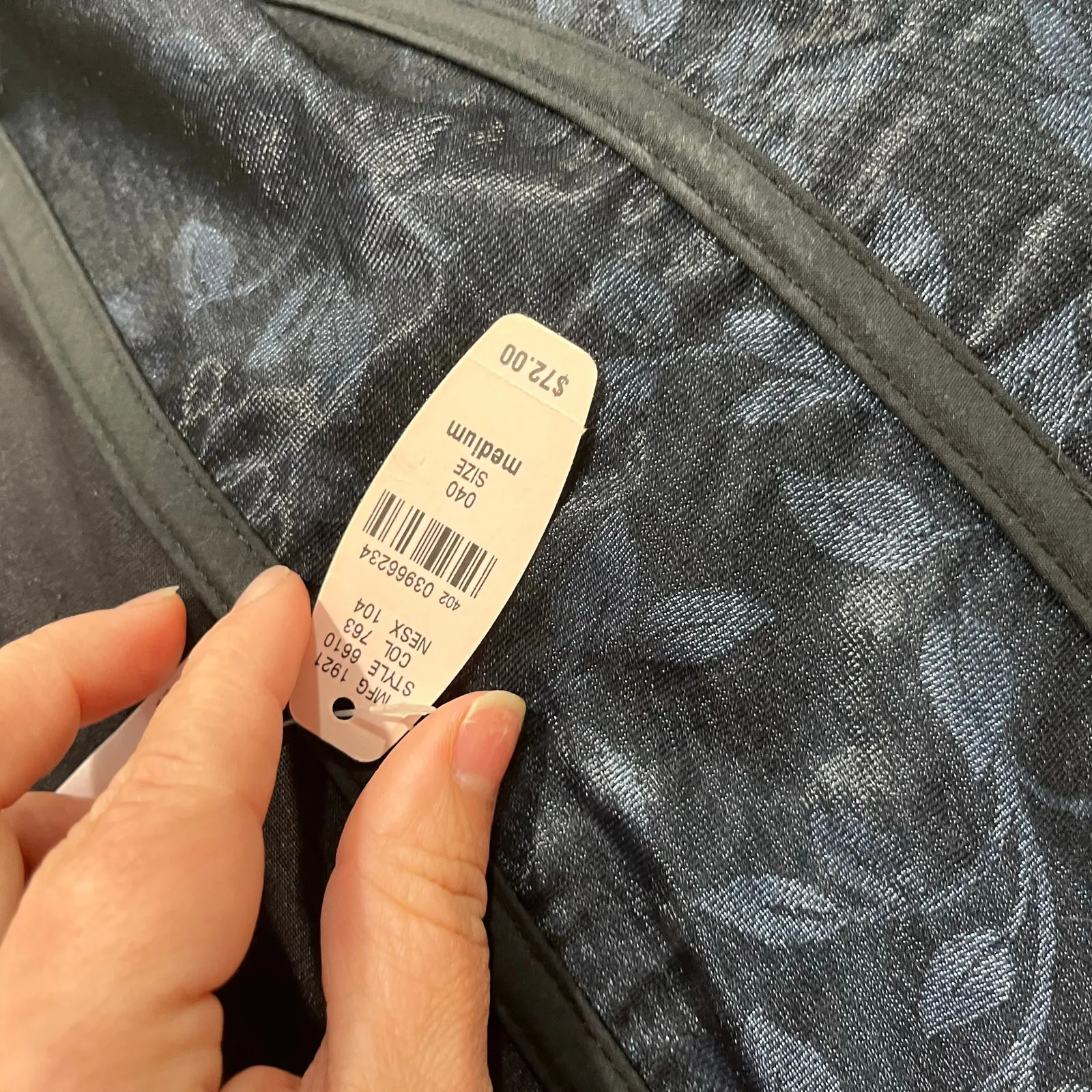 Victoria’s Secret Y2K Gothic Corset Top Size M Blue Floral Satin NWT Sexy - Image 8